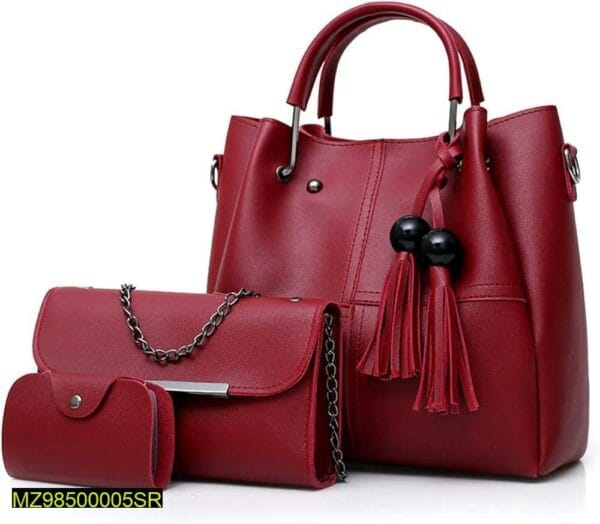 3 Pcs Women leather Bag