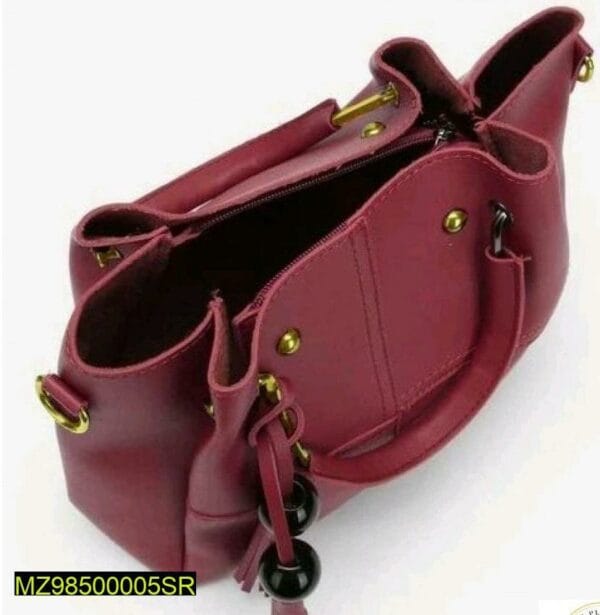 3 Pcs Women leather Bag - Image 2