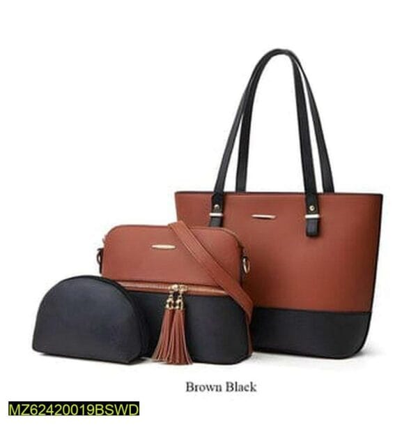 3 Pcs Women leather Bag