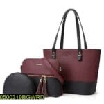 3 Pcs Women leather Bag