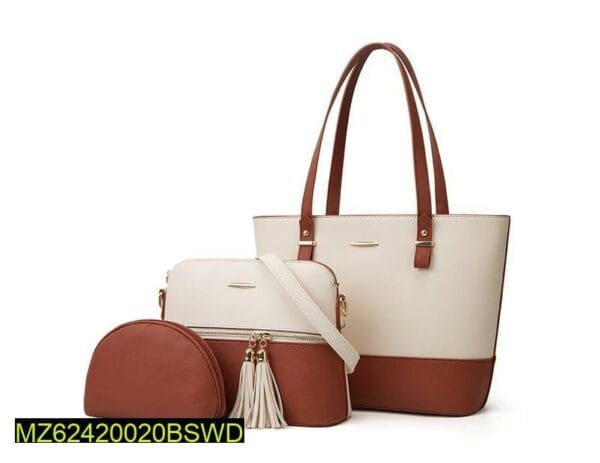 3 Pcs Women leather Bag