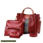 4 Pcs Women's Royal PU leather Shoulder Bag