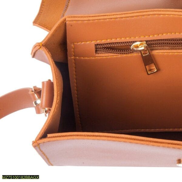 X-Blaze Brown PU Leather Shoulder Bag - Image 2