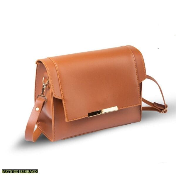 X-Blaze Brown PU Leather Shoulder Bag - Image 3