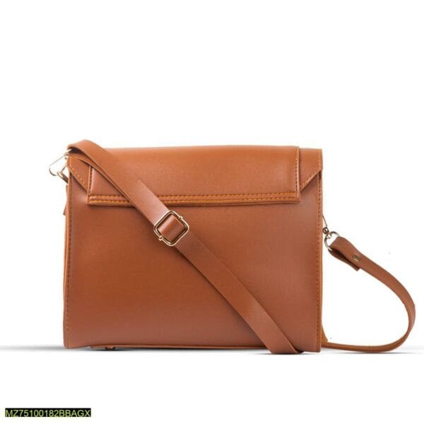 X-Blaze Brown PU Leather Shoulder Bag - Image 9