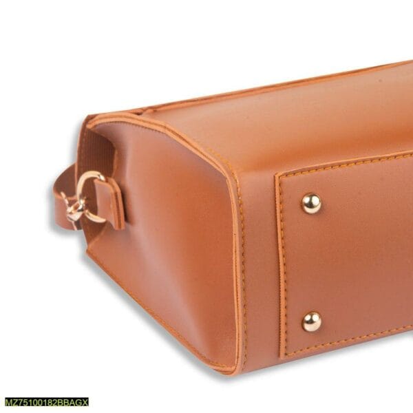 X-Blaze Brown PU Leather Shoulder Bag - Image 8