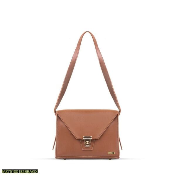 X-Blaze Brown PU Leather Shoulder Bag - Image 7
