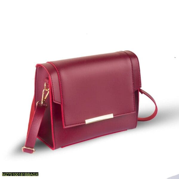 X-Blaze Brown PU Leather Shoulder Bag - Image 3