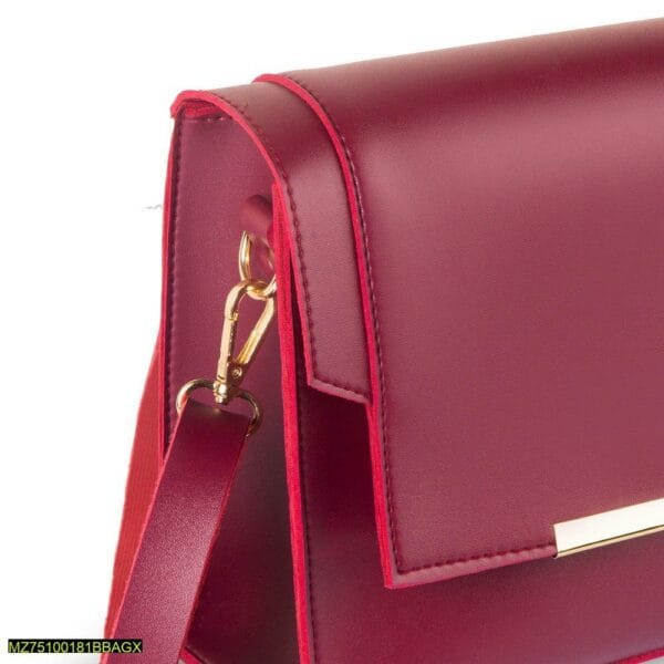 X-Blaze Brown PU Leather Shoulder Bag - Image 5