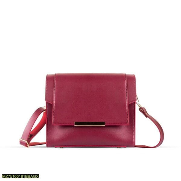X-Blaze Brown PU Leather Shoulder Bag - Image 7