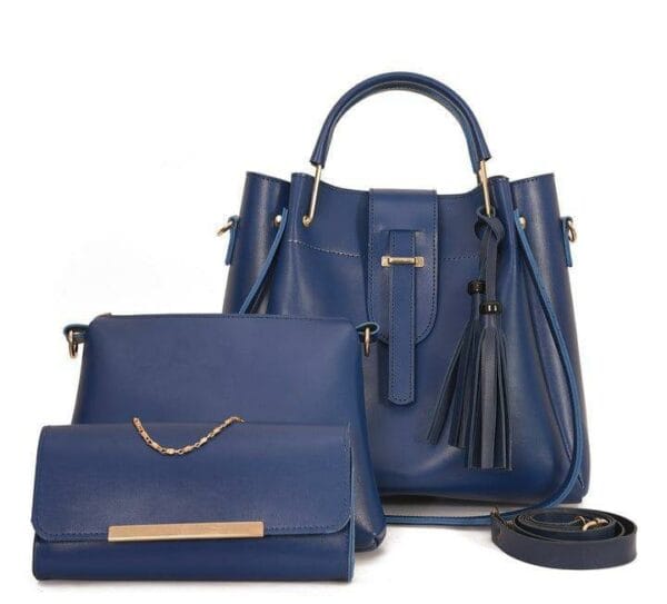 X- 3 Pcs Alexa Blue Hand Bag
