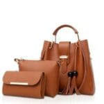 X- 3 Pcs Alexa Brown Hand Bag