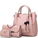 3 Pcs Women leather Bag