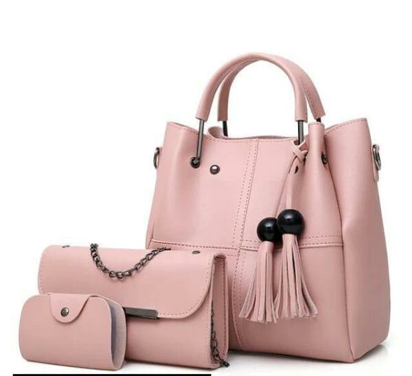 3 Pcs Women leather Bag