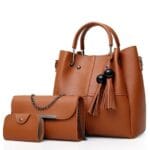 3 Pcs Women leather Bag