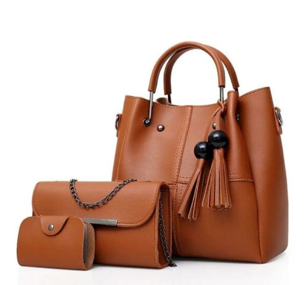 3 Pcs Women leather Bag