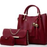 3 Pcs Women leather Bag